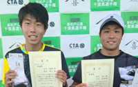 男子ダブルス準優勝
